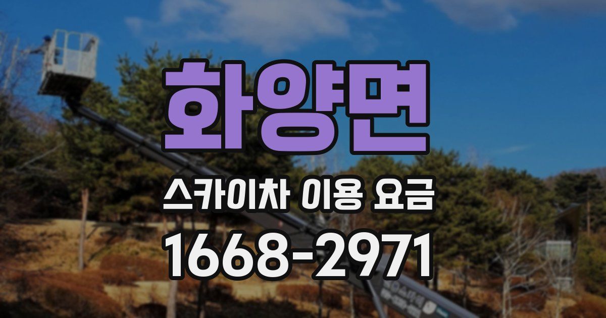 화양면 스카이차 이용 요금