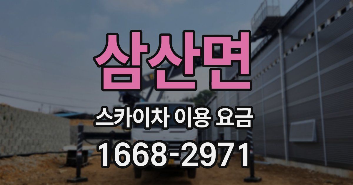 삼산면 스카이차 이용 요금