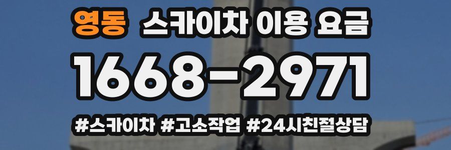 영동 스카이차 이용 요금