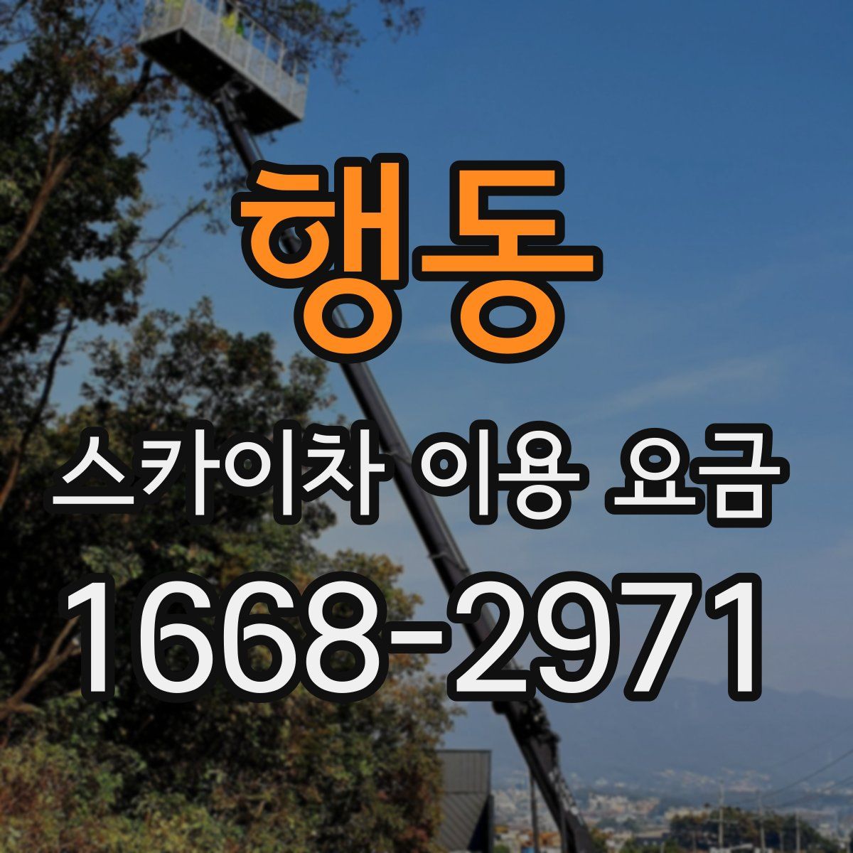 행동 스카이차 이용 요금