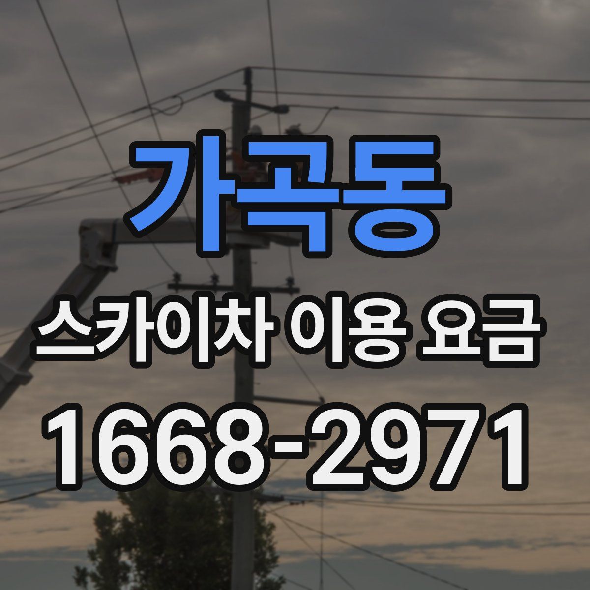 가곡동 스카이차 이용 요금