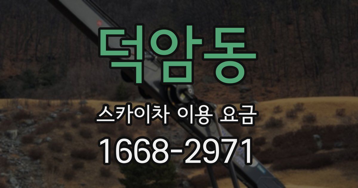 덕암동 스카이차 이용 요금