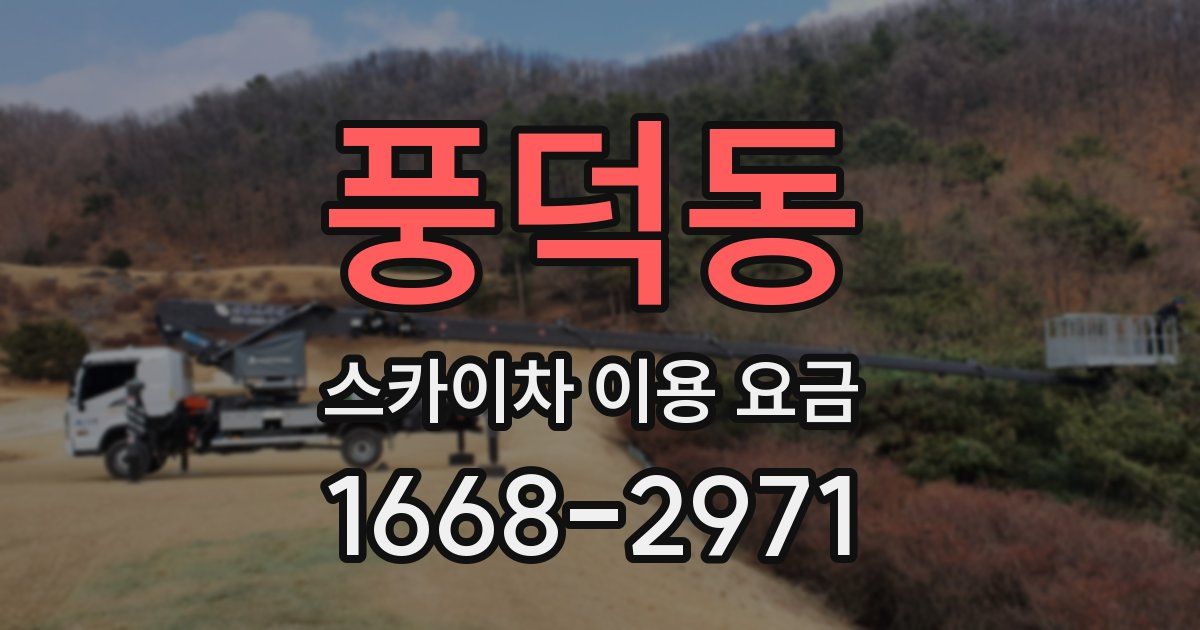 풍덕동 스카이차 이용 요금