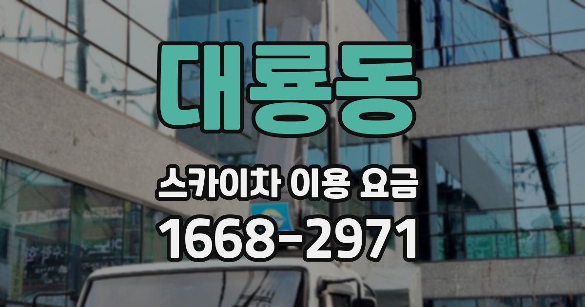 대룡동 스카이차 이용 요금
