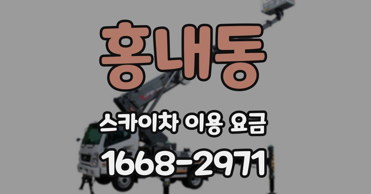 홍내동 스카이차 이용 요금
