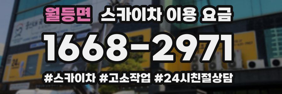 월등면 스카이차 이용 요금