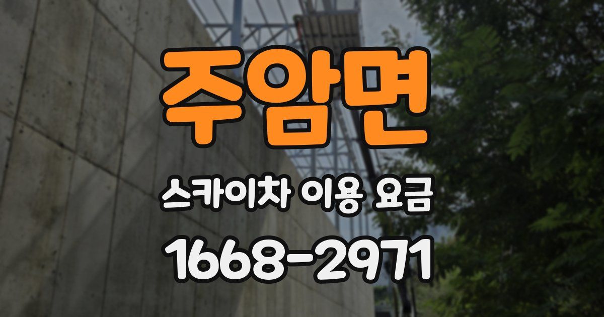 주암면 스카이차 이용 요금