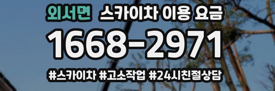 외서면 스카이차 이용 요금