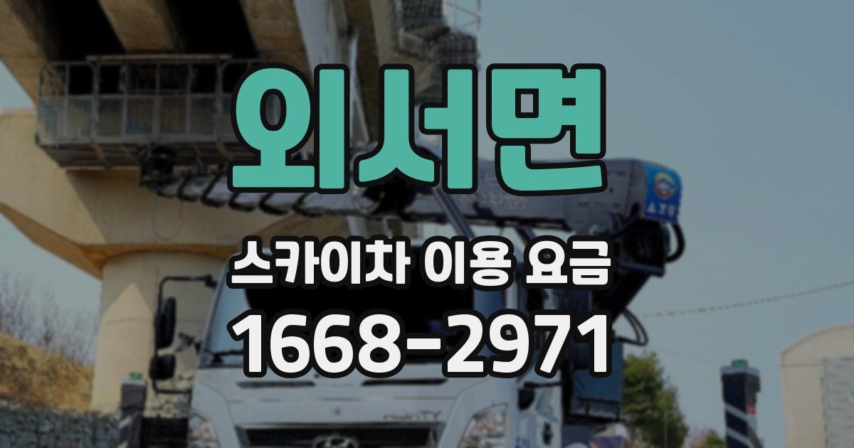외서면 스카이차 이용 요금