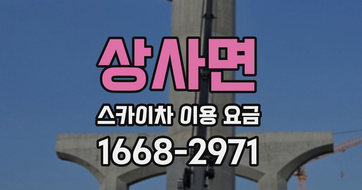 상사면 스카이차 이용 요금