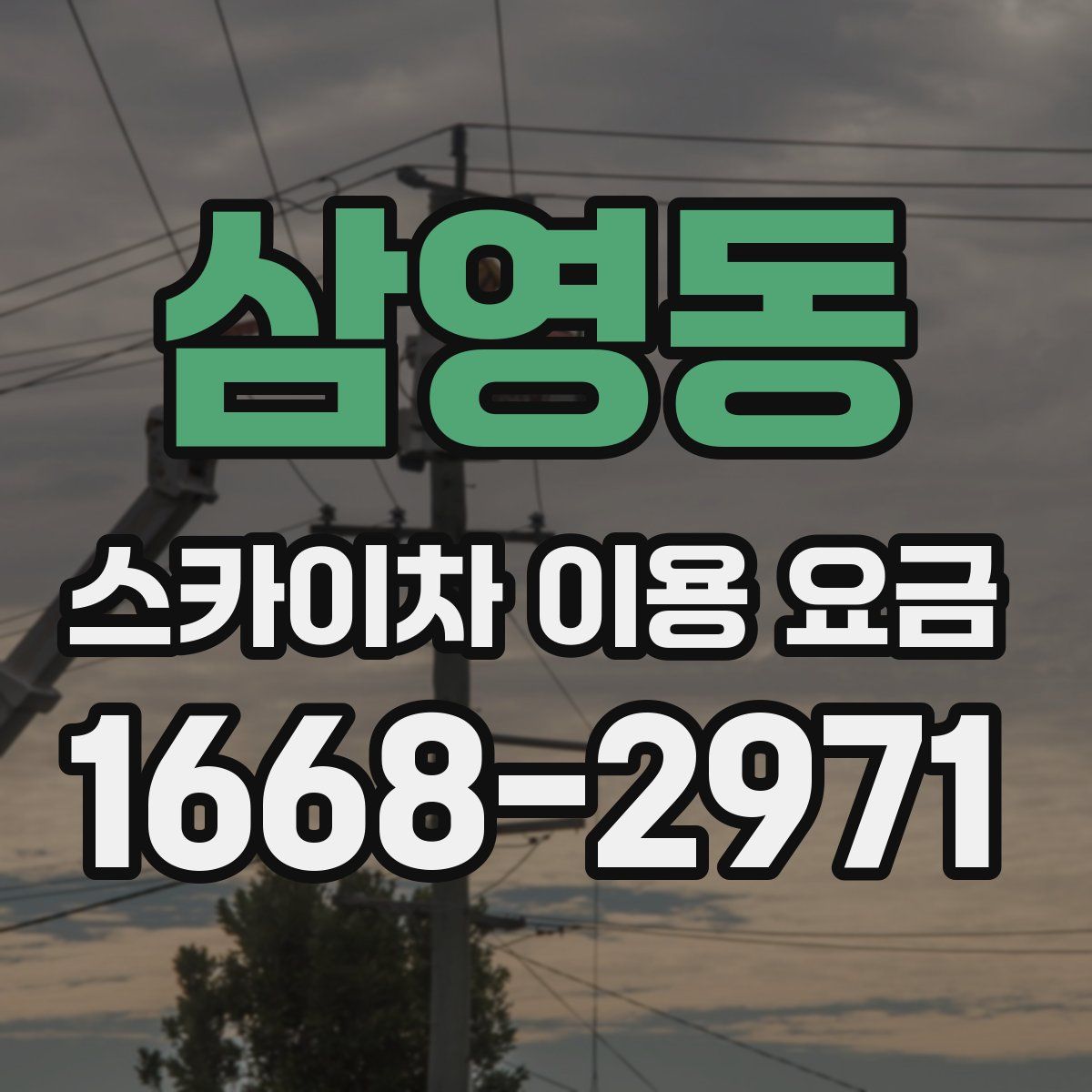 삼영동 스카이차 이용 요금
