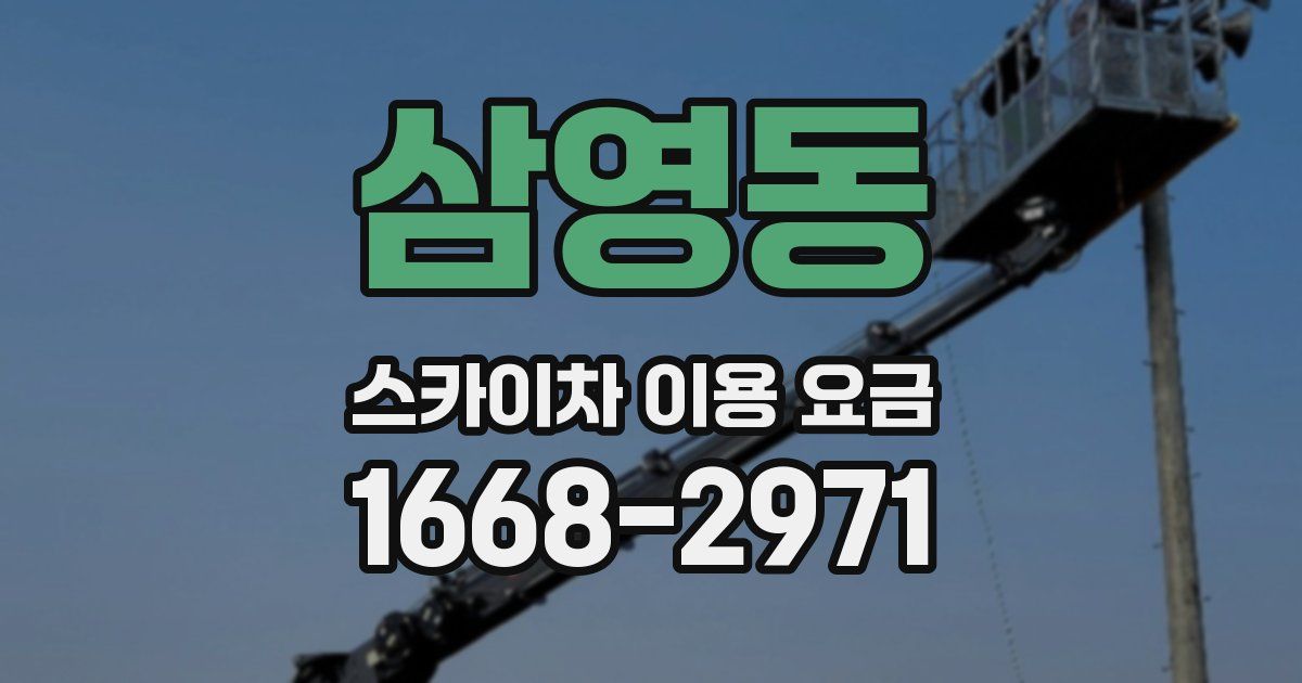 삼영동 스카이차 이용 요금