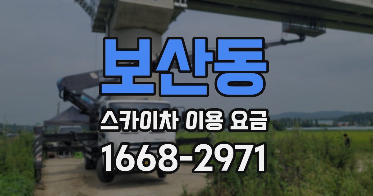 보산동 스카이차 이용 요금