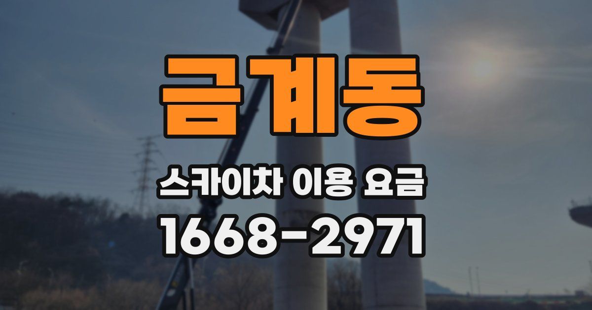 금계동 스카이차 이용 요금