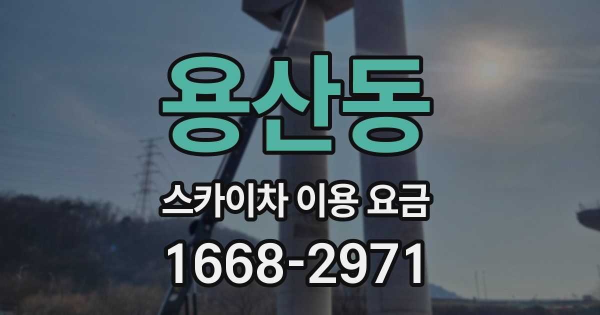 용산동 스카이차 이용 요금