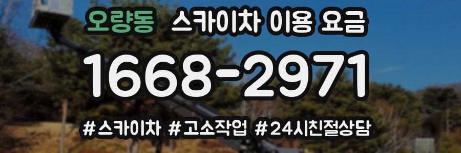 오량동 스카이차 이용 요금