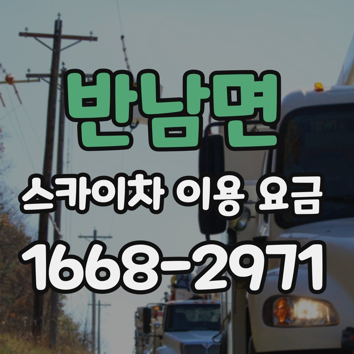 반남면 스카이차 이용 요금