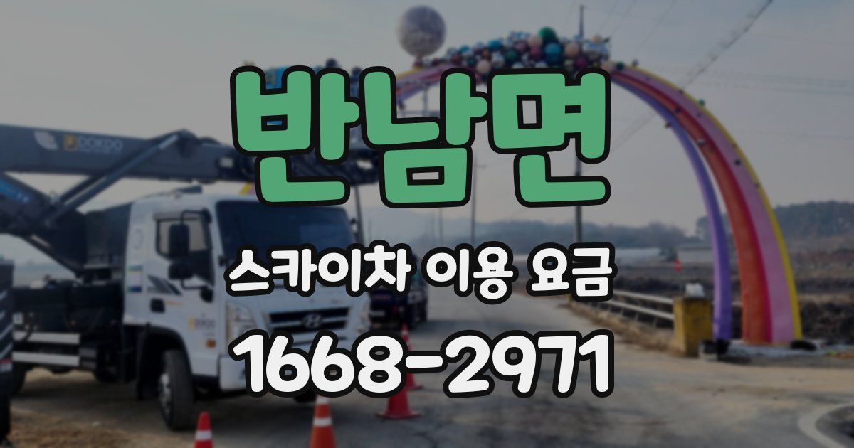 반남면 스카이차 이용 요금