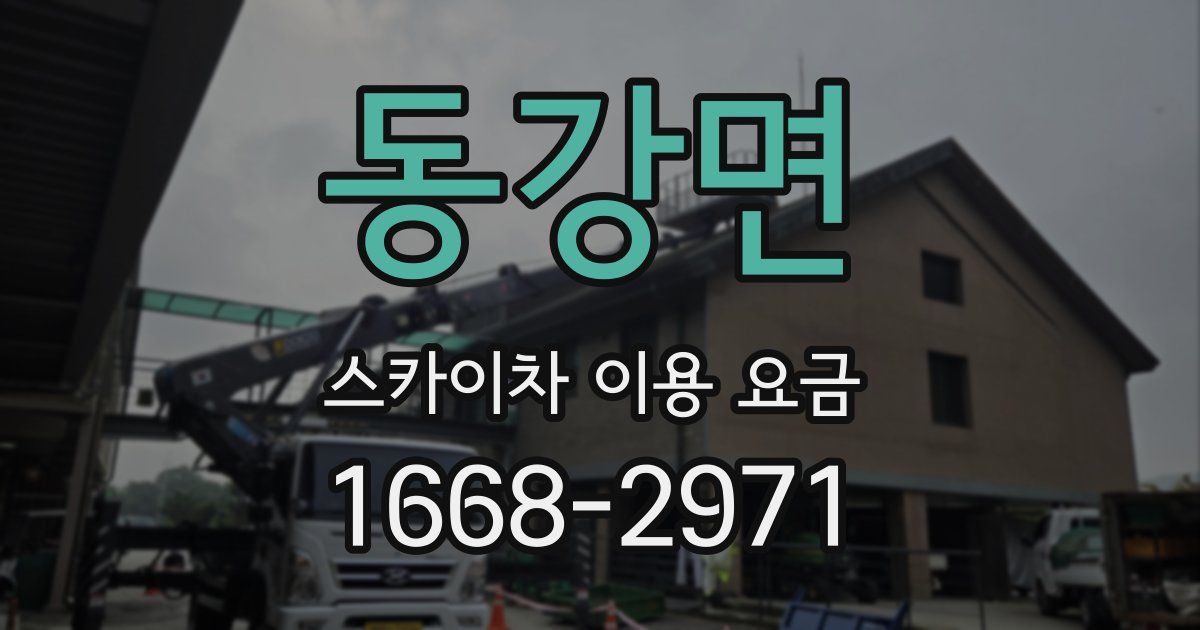 동강면 스카이차 이용 요금