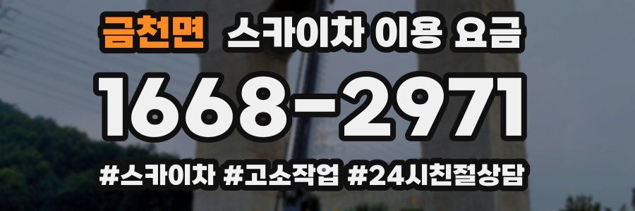금천면 스카이차 이용 요금
