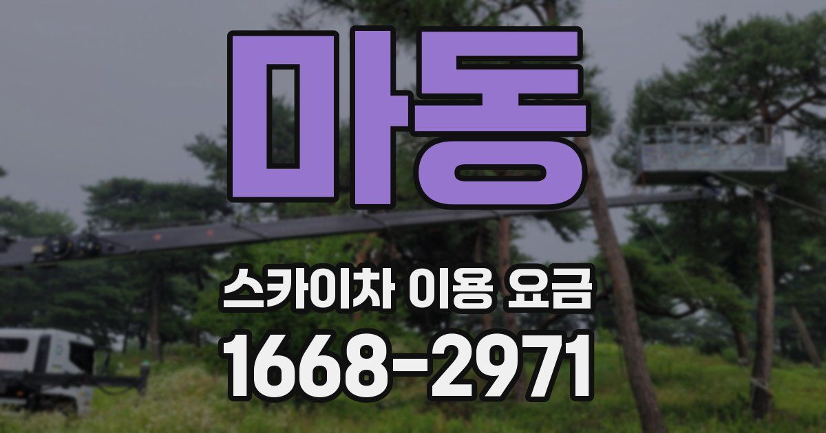 마동 스카이차 이용 요금