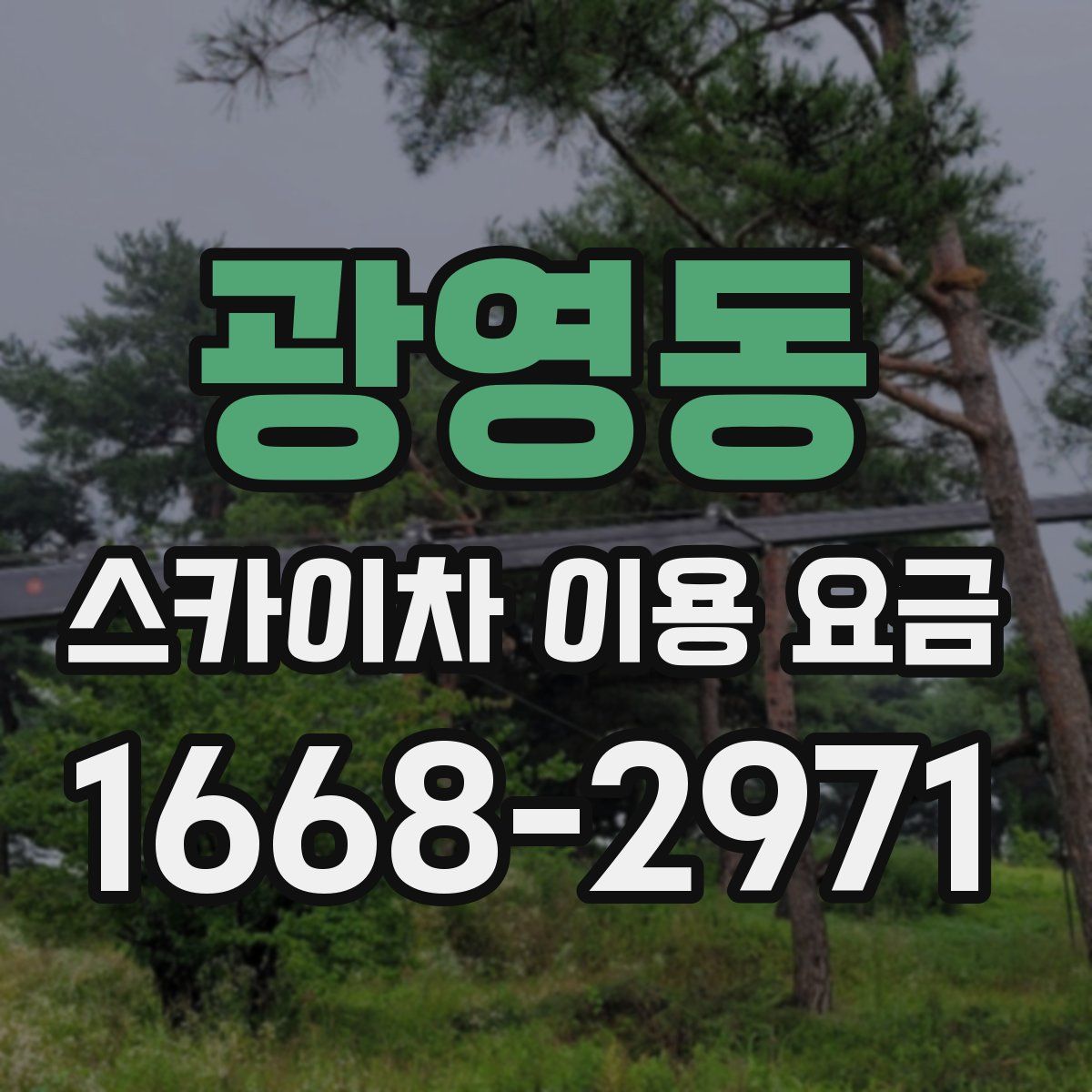 광영동 스카이차 이용 요금