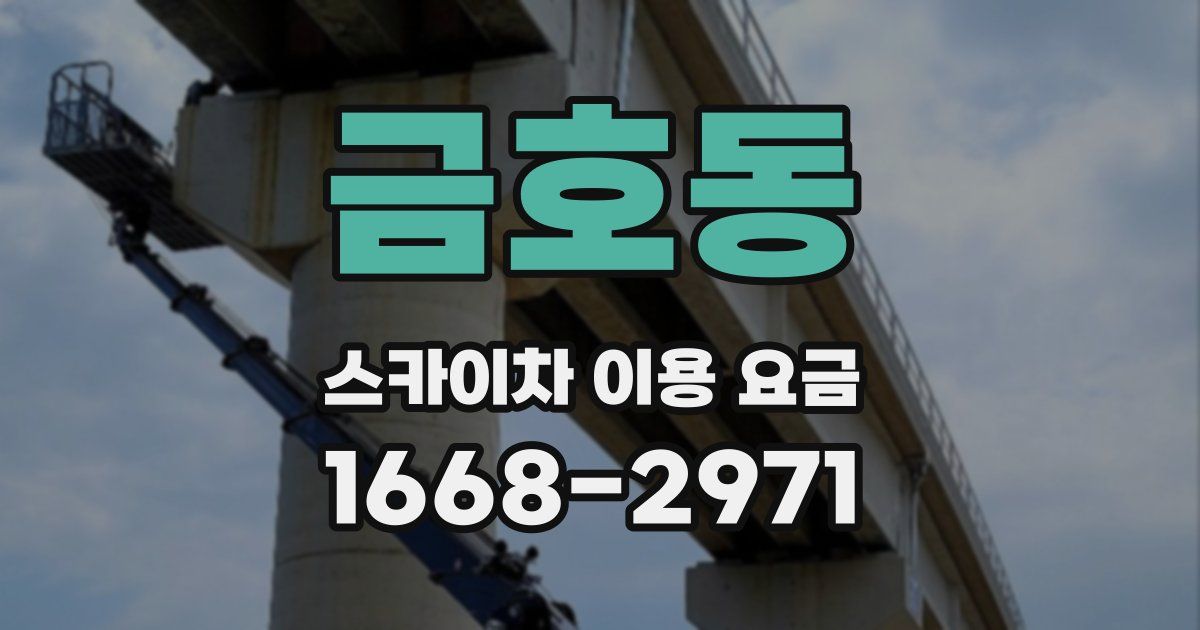 금호동 스카이차 이용 요금