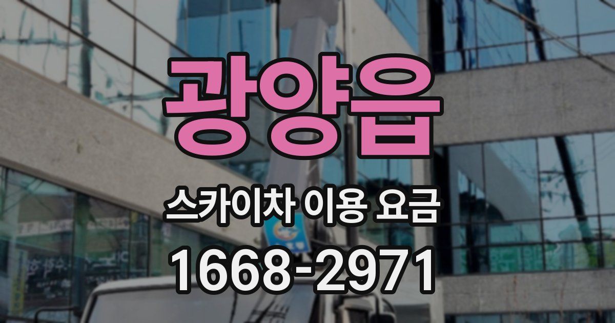 광양읍 스카이차 이용 요금