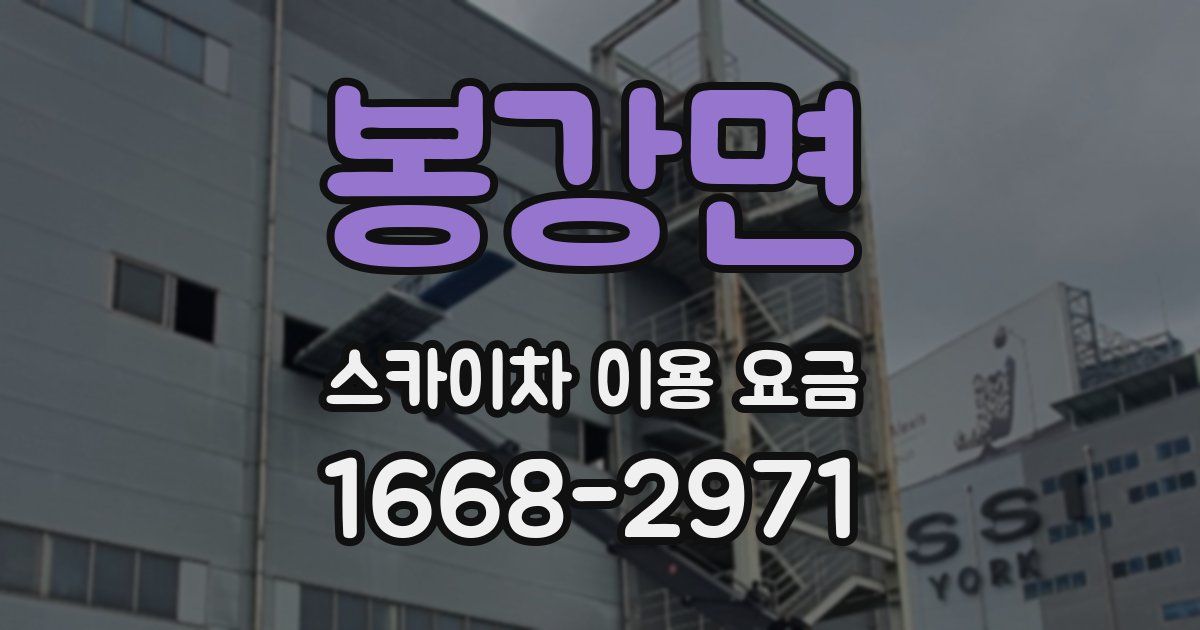 봉강면 스카이차 이용 요금