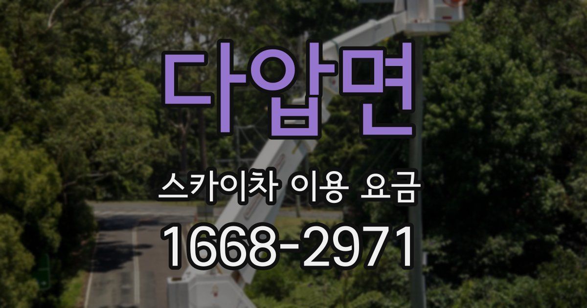 다압면 스카이차 이용 요금