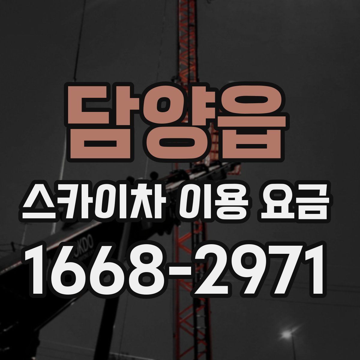 담양읍 스카이차 이용 요금