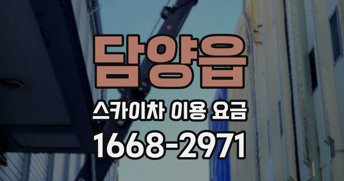 담양읍 스카이차 이용 요금