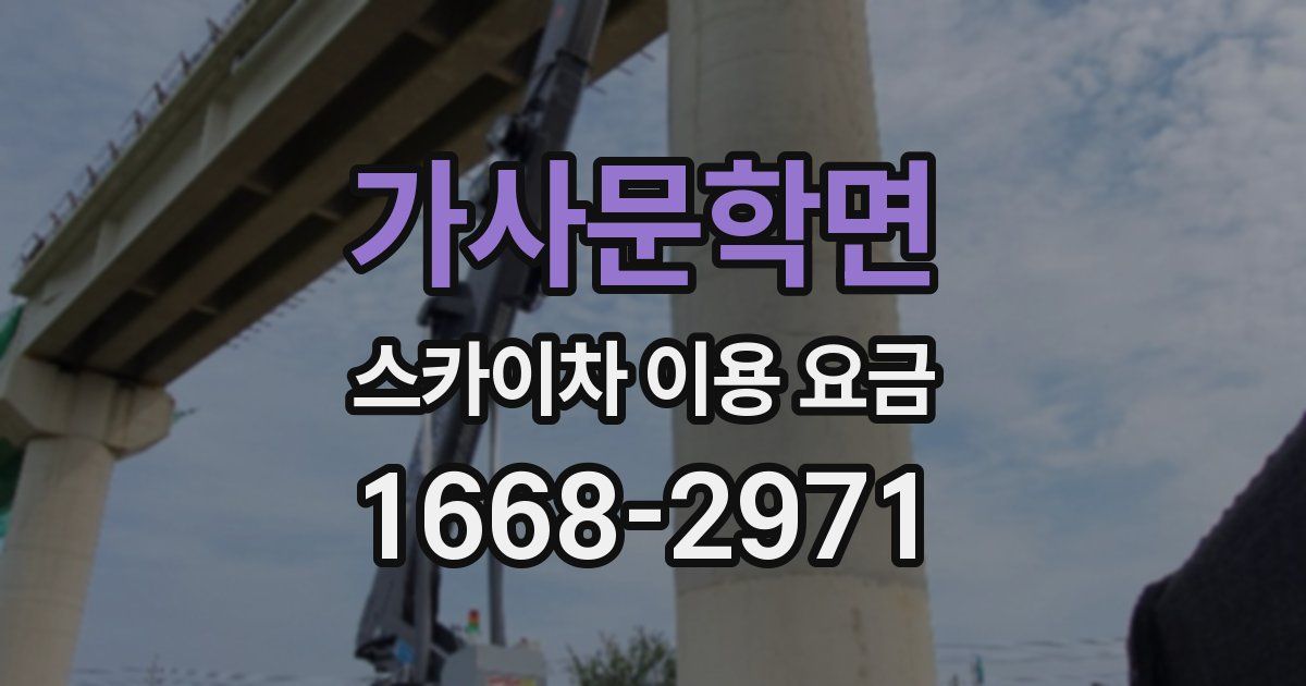 가사문학면 스카이차 이용 요금