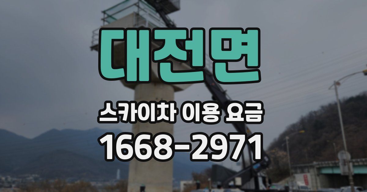 대전면 스카이차 이용 요금