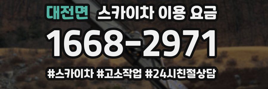 대전면 스카이차 이용 요금