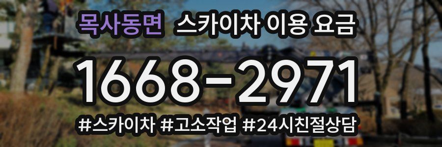 목사동면 스카이차 이용 요금