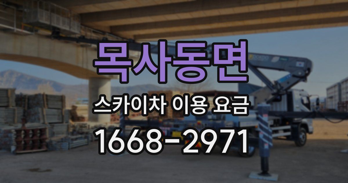 목사동면 스카이차 이용 요금