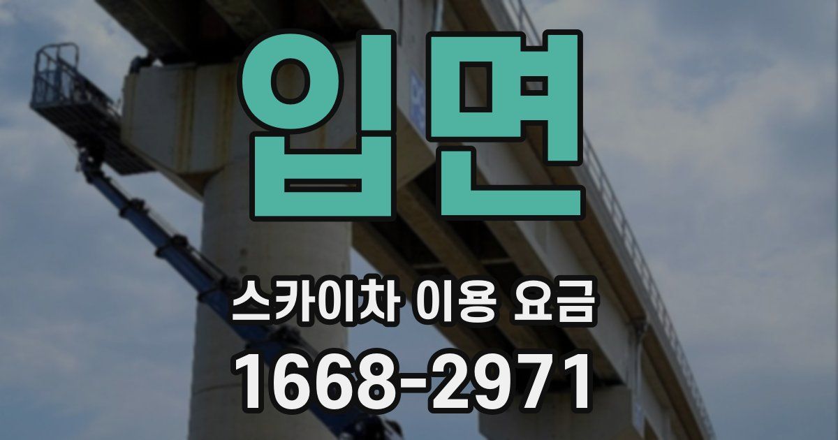 입면 스카이차 이용 요금