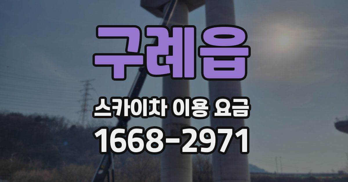 구례읍 스카이차 이용 요금