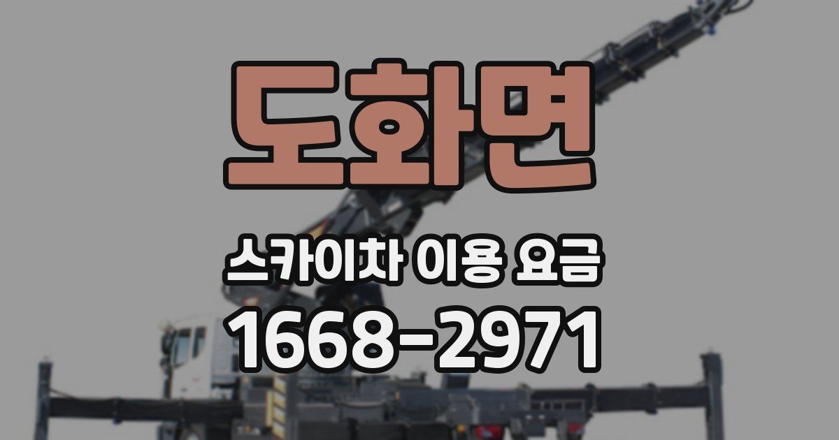 도화면 스카이차 이용 요금