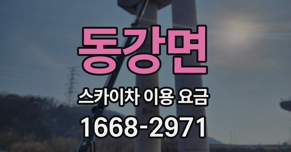 동강면 스카이차 이용 요금