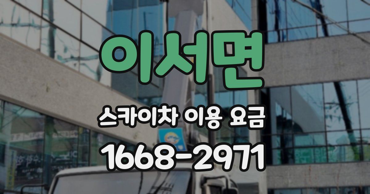이서면 스카이차 이용 요금