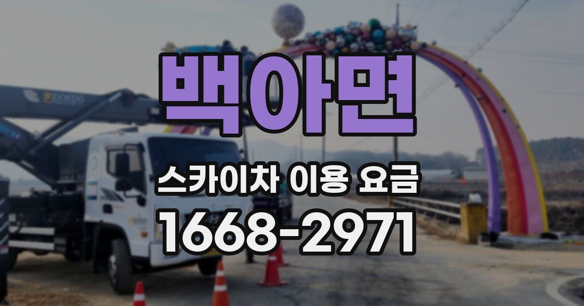 백아면 스카이차 이용 요금