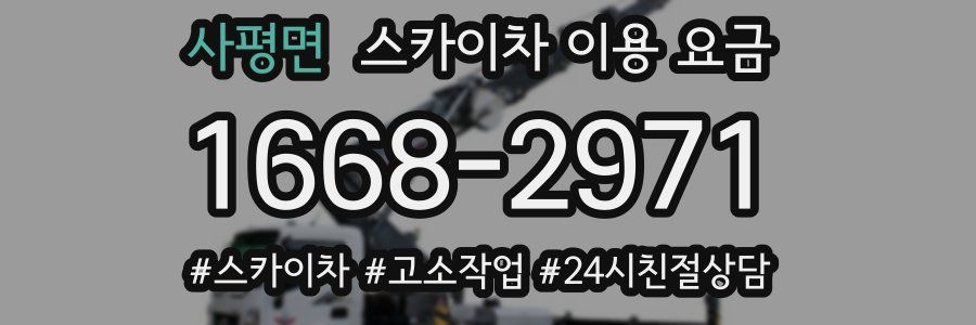 사평면 스카이차 이용 요금