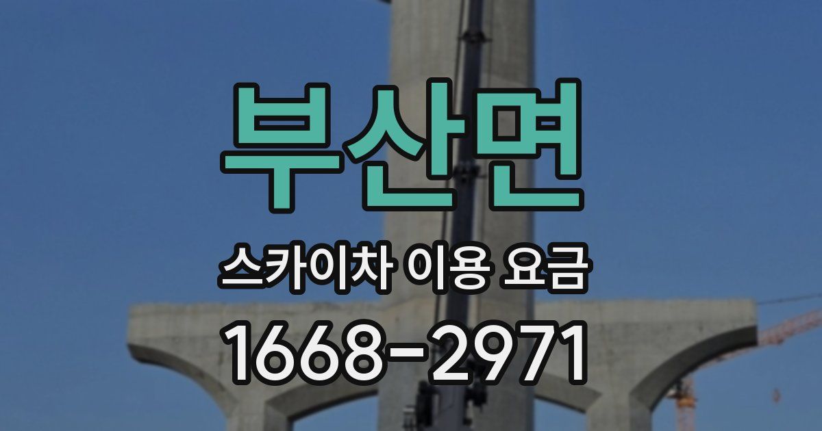 부산면 스카이차 이용 요금