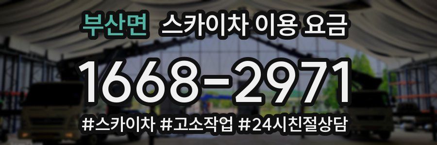 부산면 스카이차 이용 요금