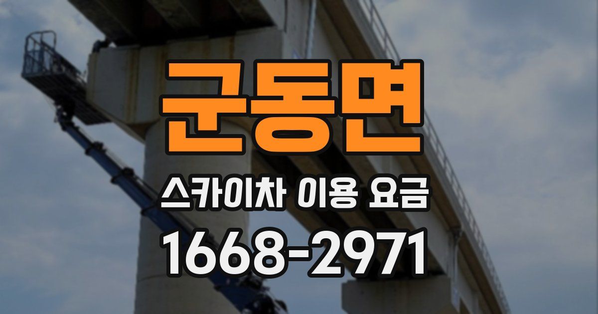 군동면 스카이차 이용 요금