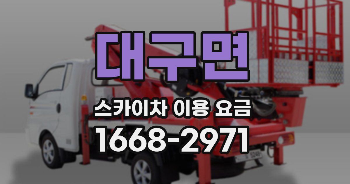 대구면 스카이차 이용 요금