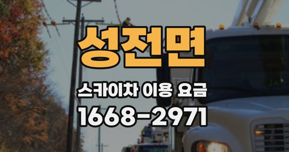 성전면 스카이차 이용 요금