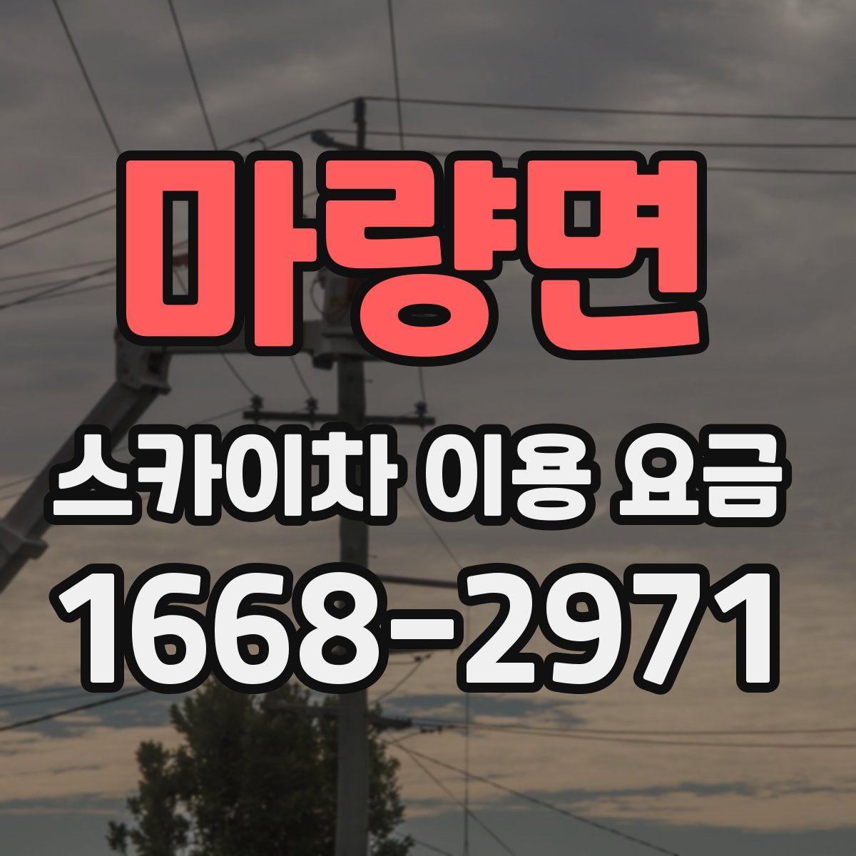 마량면 스카이차 이용 요금